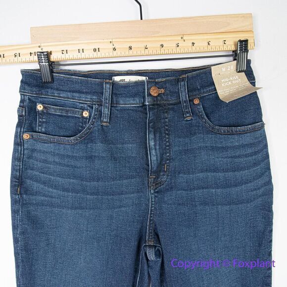 New! Madewell mid rise Kick Out Crop Jeans colleton wash, size 28 - Picture 5 of 15